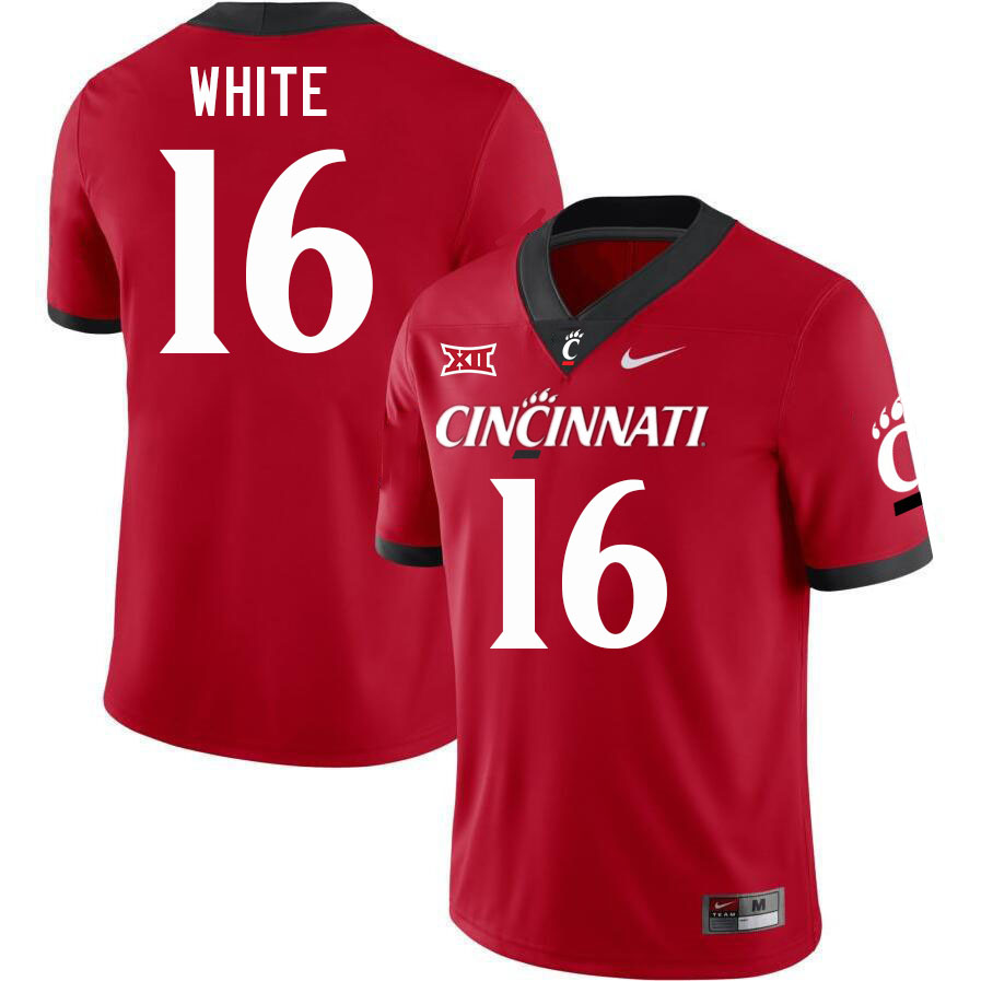 Cincinnati Bearcats #16 Jabril White Big 12 Conference College Football Jerseys Stitched Sale-Red